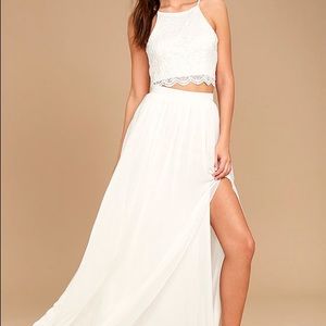 Lace Two-Piece Maxi Dress